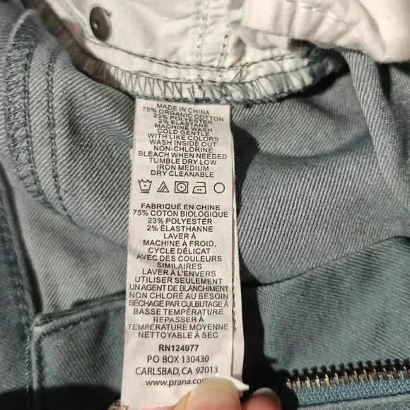 Prana Jeans Pants Size 2 / 26 Blue Skinny Carlotta Crop Side Detail - Picture 6 of 9